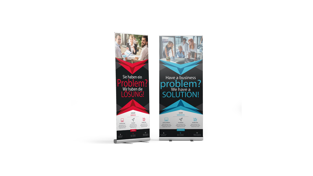 Roll-Up Banner Mainz – Displaysysteme für Messe und Präsentation von Lorenz Werbung
