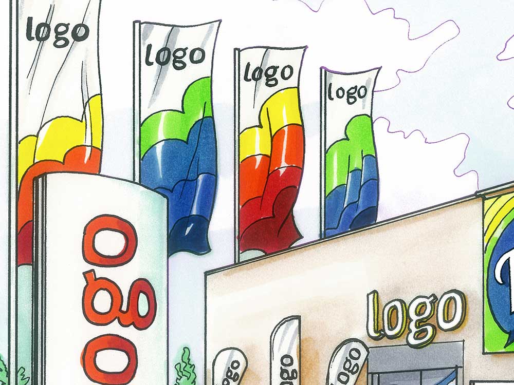 Werbefahnen Druck Mainz – Beachflags und Fahnen von Lorenz Werbung