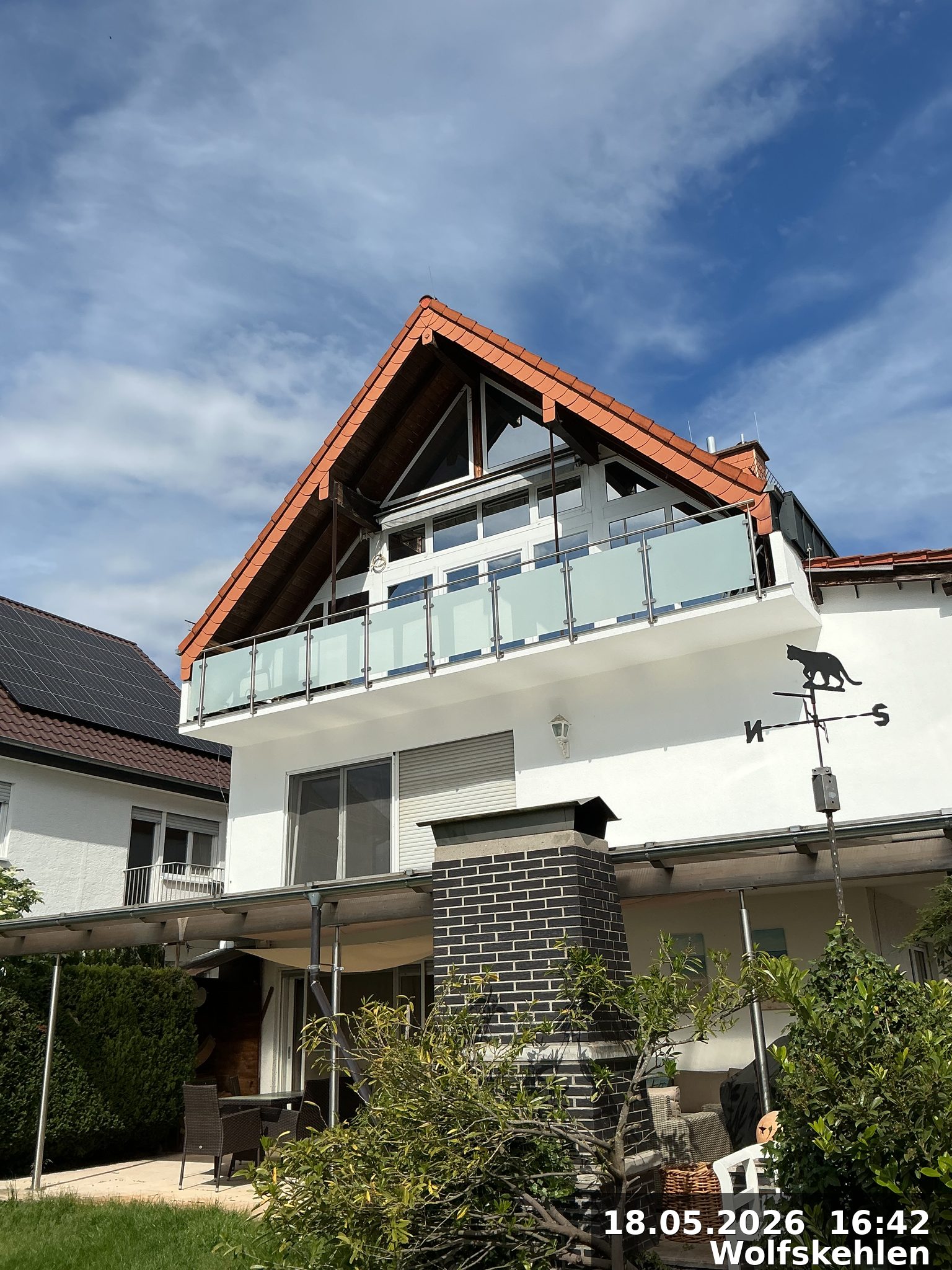 Einfamilienhaus Wolfskehlen – große Glasflächen Dachgeschoss, Sonnenschutzfolie